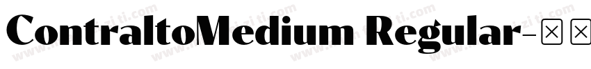ContraltoMedium Regular字体转换